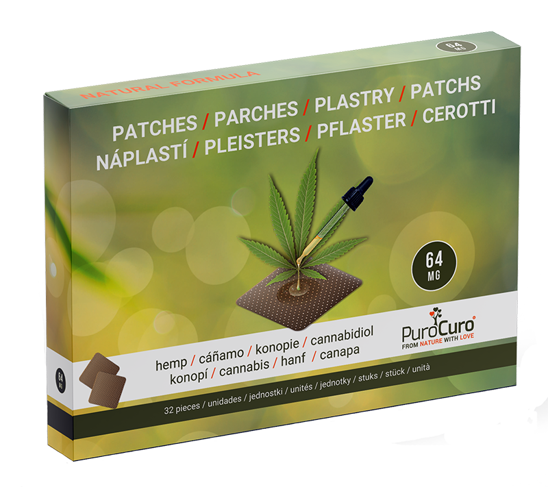Parches de cáñamo - PuroCuro - 64mg (32x)